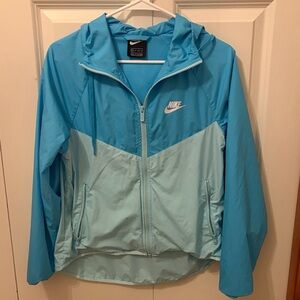 Nike Women's Two-Tone Blue Rain Jacket